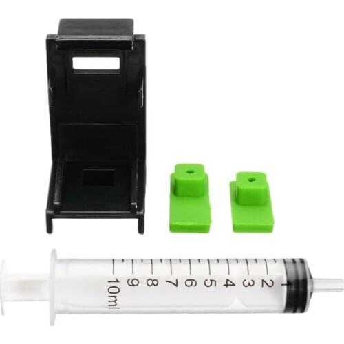 3in1 Tool Kit Ink Refill Cartridge Clip+ 2pcs Rubber Pads + Syringe For HP 60/61 Craft