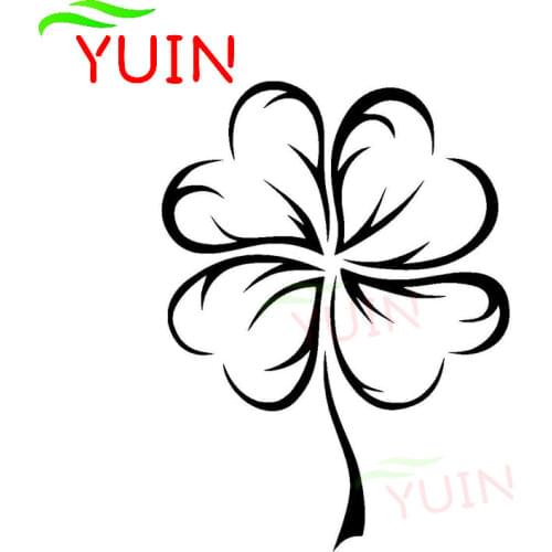 Lucky Four-leaf Clover Car Sticker Personalized Custom Motorcycle Decals Fashion PVC Body Window Decoration Waterproof Decal