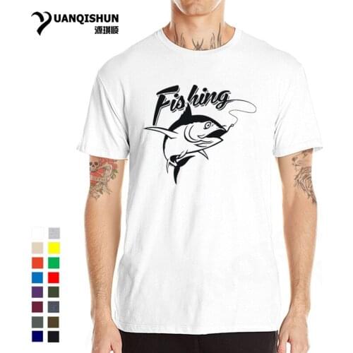 2018 New Angling T-shirt Hook Salmon Fish T shirts Fishings Competition Casual Tshirt High Quality Pure Cotton Boutique Tops Tee