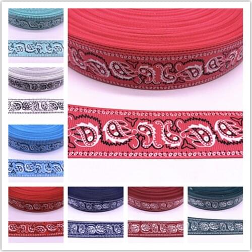 NEW 5yards 25mm Grosgrain Ribbon Printed Water Drop for Christmas Wedding Decoration DIY Sewing Handmand Crafts