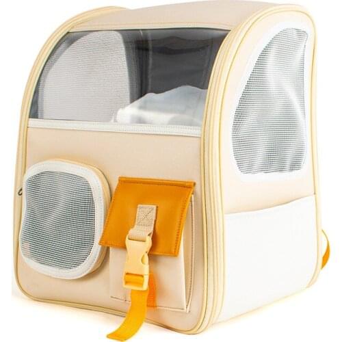 New Product Cat Bag High-value Shoulder Cat Bag Fashion Hit Color Small Pet Bag Pet Outing Backpack Breathable Cat Supplies