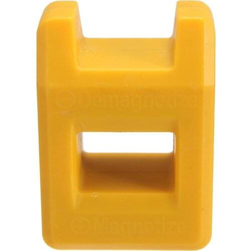 New Style Screwdriver Magnetizer Degaussing Demagnetizer Magnetic Practical Pick Up Tool Color:Yellow