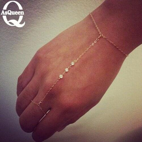 New Style Bracelet Zircon Crystal Bracelet Lady Finger Chain women pulseras bracelet femme charm