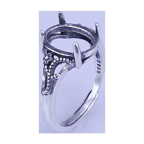 9*12mm 925 STERLING SILVER Semi Mount Bases Blanks base blank Pad VINTAGE rings ring Setting jewelry findings DIY A3207