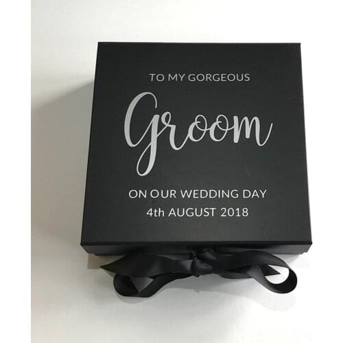 Personalize Groom Bride Wedding Gift Box, Gift To Groom From Bride, Proposal Gift Box For Him, Best man Groomsman favor Boxes