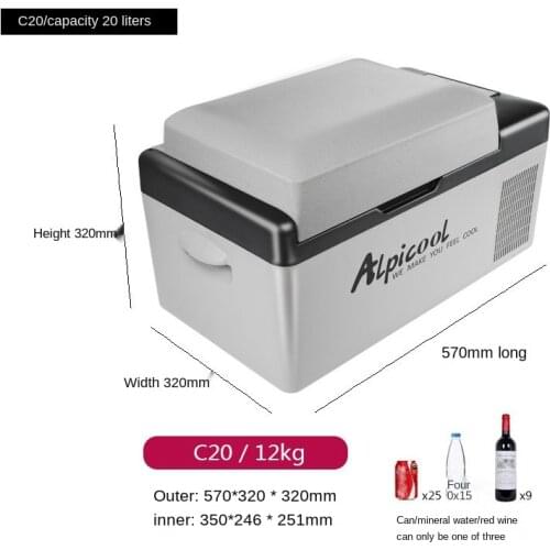 20L Auto AC DC12/24V Mini Portable Compressor Camping Picnic Outdoor RV Travel Home Car Refrigerator Deep Freezer Fridge