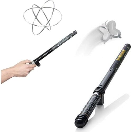 Education toys Fun Fly Stick Electric Static wand Science kit Magic Levitation wand with 10pc flying shapes