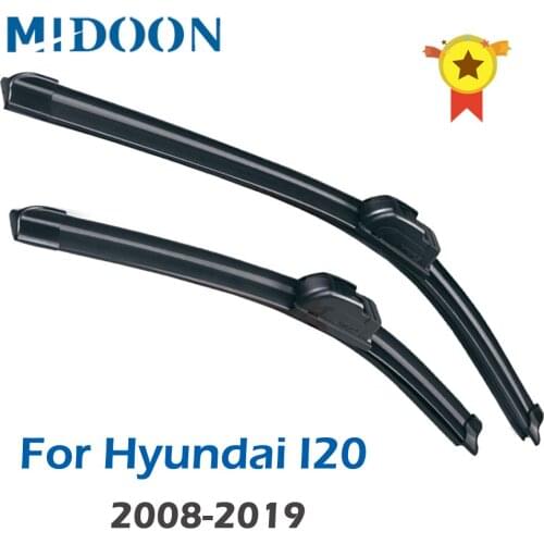 MIDOON Wiper LHD Front Wiper Blades For Hyundai I20 PB GB 2008 - 2019 Windshield Windscreen Front Window 24"+16"