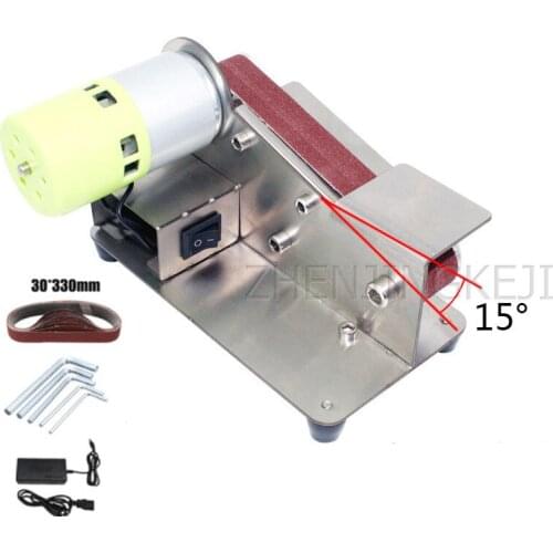 Abrasive Belt Machine Desktop Polisher DIY Polishing And Grinding Machine Fixed Angle Sharpening Tools Woodworking Equipment