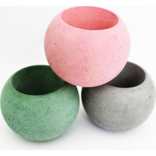 Silicone Molds for Concrete pot Spherical Cement Flower Pot Candle Jar Mould Succulent Planting Container Concrete Mould