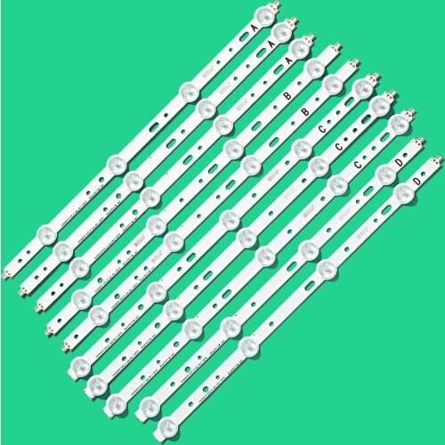 TV LED Light Bars For Philips 40PFL3208T/60 40PFL3208H/12 40PFL3108T/60 40PFL3078/12 Backlight Strip Kit LED Lamps Lens 10 Bands