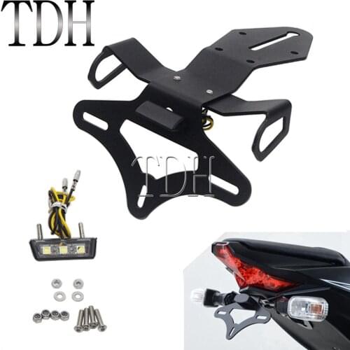 LED License Plate Light Rear Tidy Fender Eliminator Number Plate Holder Bracket For Kawasaki ZX-10RR ZX-10R SE KRT 2016-2019