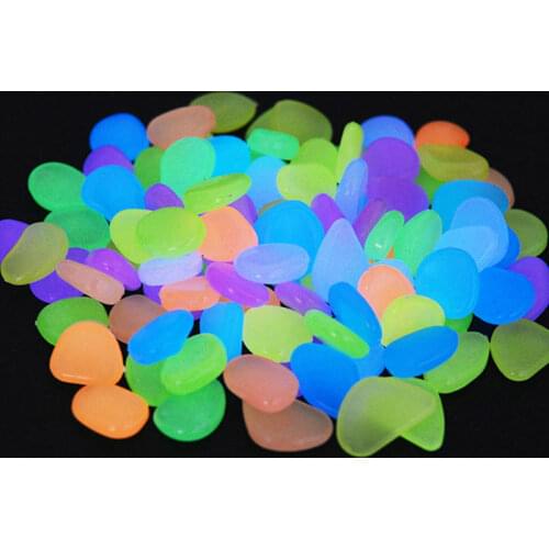 100/200/400pcs Glow In The Dark Garden Pebbles Glow Stones Rocks For Walkways Path Patio Lawn Garden Yard Decor Luminous Stones