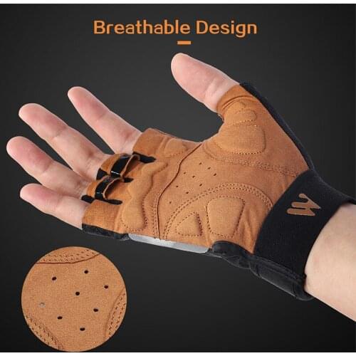 Bicycle Gloves Half Finger Men Women Summer MTB Bike Breathable Shockproof Anti-Slip Gloves Outdoor Supplies
