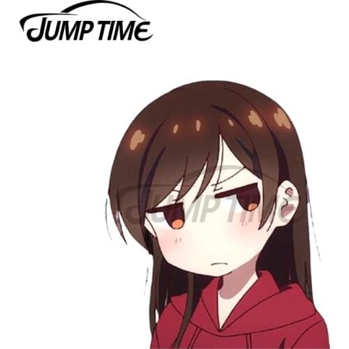 Jump Time 13 x9cm For Mizuhara Chizuru Funny Face Waterproof Car Sticker Motorcycle Decal Vinyl Car Wrap Occlusion Scratch Decor