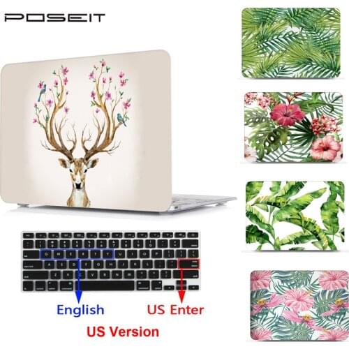 High quality printing Hard Cover Case +Silicone Keyboard Cover For Apple Macbook Air 11 A1465 A1370 Air13 A1466 A1439