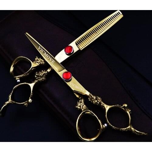 Japan 6 Inch Professional Pet Scissors Dog Grooming Cutting+Thinning Shears Kit for Animals Hair Scissors