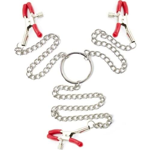 3 Clip Nipple Clamps Chain Bdsm Sexy Breast Nipple Clitoris Clips Sex Products Erotic Toys Sex Teasing Pinzas Pezones