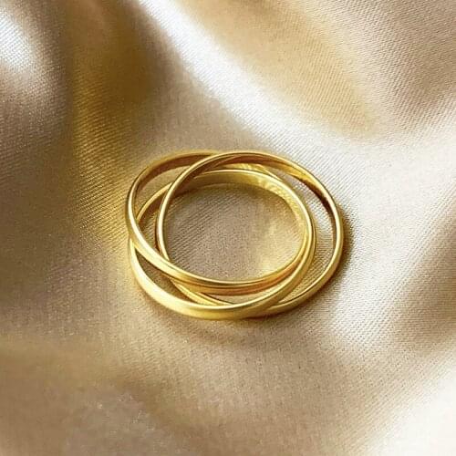 Fashion Personality Simple Retro Luxury S925 Sterling Silver Top Zircon Adjustable Gap Ladies Ring Three Punk Style Ring Jewelry