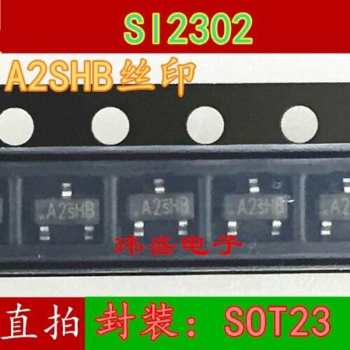 10pcs SI2302 A2SHB SOT23 2.5A/20V SI2302DS-T1
