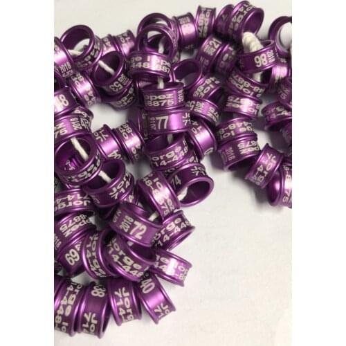 2mm to 16mm colors Leg bands ring use for pigeon aluminium pigeon ring tag year name logo serial numbered