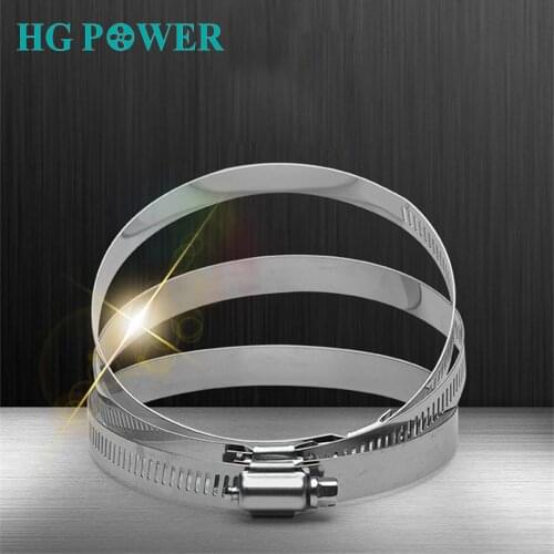 2pcs 4/5/6 inch Stainless Steel 201 Drive Hose Clamp Adjustable Fuel Hose Pipe Worm Gear Clip Clamp Tube Durable Anti-oxidation
