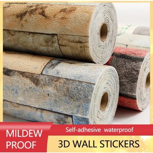 3D Wallpaper Bedroom Living Room Kitchen Bathroom 3D Wall Sticker Self-Adhesive Wall Panel Waterproof DIY Home Decoration