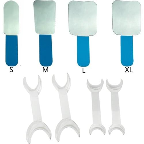 4pcs Dental Intraoral Photography Mirror 4pcs Cheek Lip Mouth Retractor Opener Dental Cheek Retractors Mouth Props
