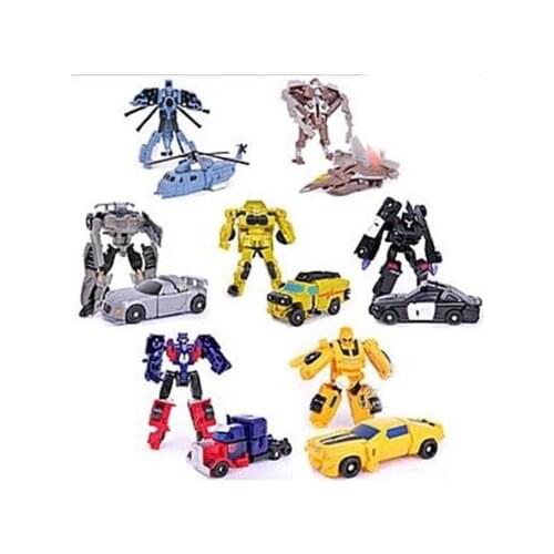New Arrival transformation robot 7pcs lots Action Figures Toy Model Kids Cars Toys For kids Gifts