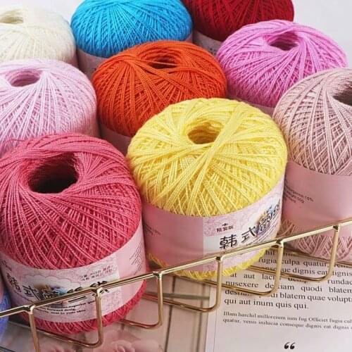 8# Lace Thread Crochet Thin Cotton Yarn Hand Knitting Thread Sewing Machine Line Soft Baby Blanket Cloth Sewing Accessories