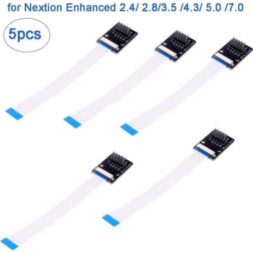 5pcs Nextion IO Adapter for 7.0/5.0/4.3/3.5/3.2/2.8/2.4 inch Nextion Enhanced Dispaly GPIOs I/O Extended RCmall FZ2804