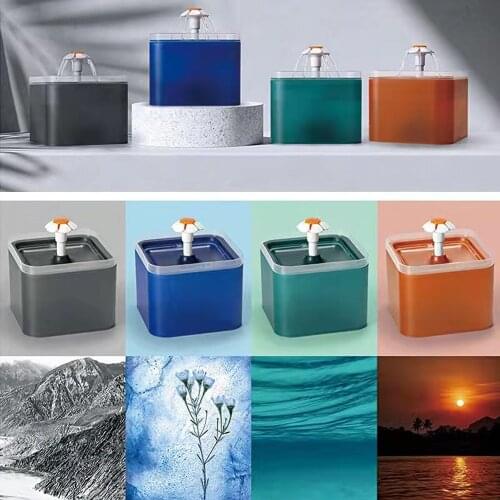 Automatic Pet Water Fountain Cat Water Dispenser USB Mute Transparent Drinker Dog Drinking Feeder Bowl with LED Level Display