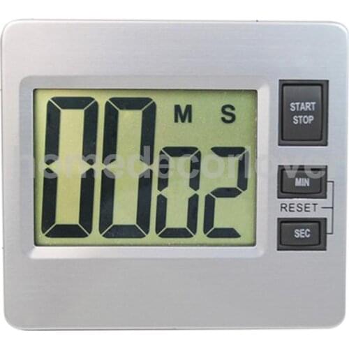 Digital LCD Bathroom Kitchen Wall Alarm Clock Countdown Up Set-up Timer Watch for Spa Sports Cooking Baking Racing Homework