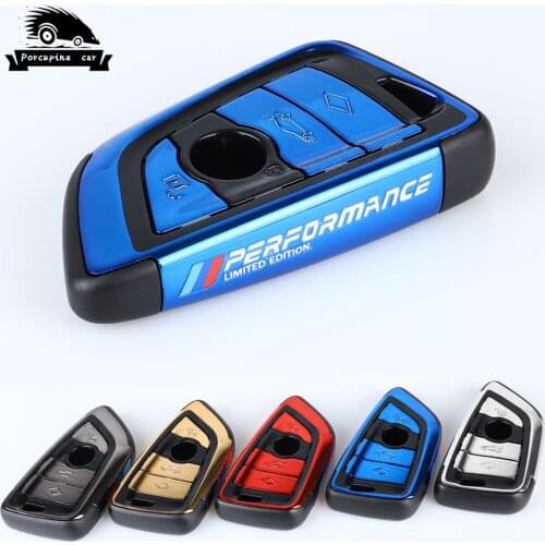 New ABS plating Car Key Case Cover M Performance For BMW X1 X3 X5 X6 1 2 5 7 F15 F16 E53 E70 E39 F10 F30 G30 Fob Shell Protecor