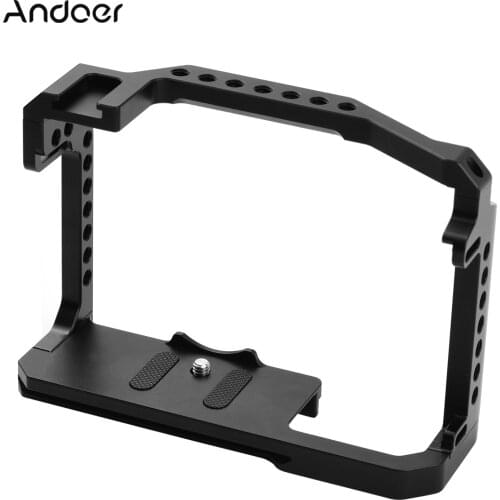 Photography Aluminum Alloy Volg Camera Cage Studio Video Rig with Cold Shoe 1/4 Inch Screw Hole Replacement for Canon EOS R5/R6