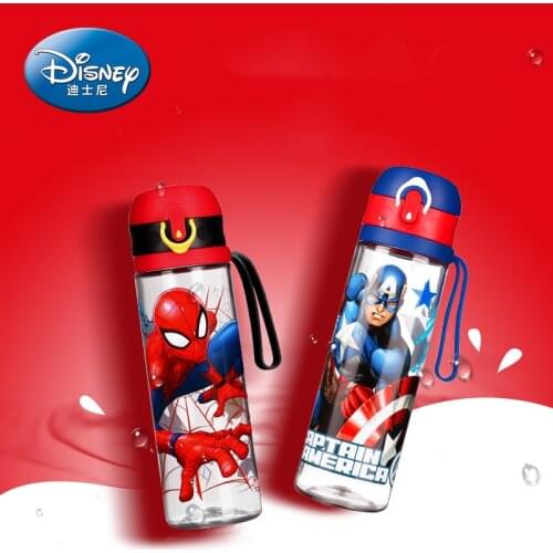 Disney Mickey Mouse Cartoon cups kids snow White Captain America Sport Bottles girls Princess Sophia Feeding cups