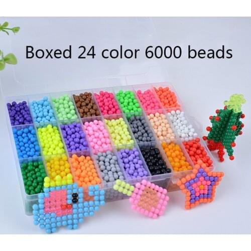 Supplementary Pack 24 Colors 3D Puzzle Magic Water Beads beads Children Puzzles Toys Set Educational Kids beads