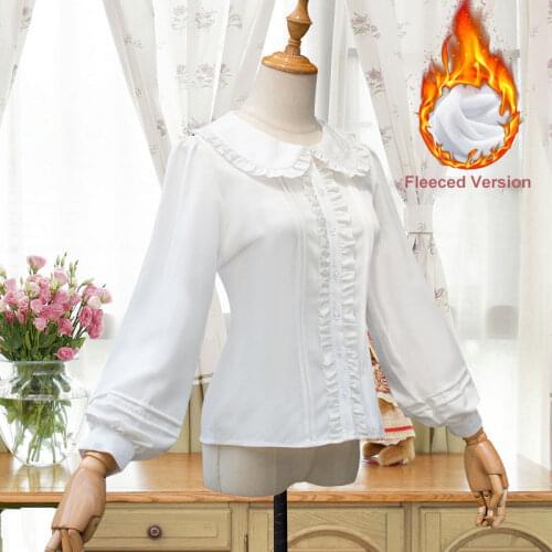 Womens Lolita Blouse Thick Fleeced Lolita Shirt