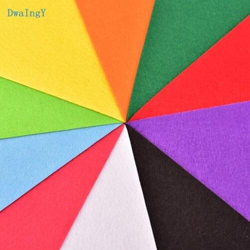 DwaIngY 10Pcs/lot 2mm Thickness 20x30cm Nonwoven Felt Polyester Fabric For DIY Home Decoration Bundle Sewing Dolls Cloth Crafts