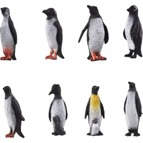 8pcs/set Penguin Model Action Figure Wild Animal Action Figures Collection Small Size PVC Children Cognitive Toys