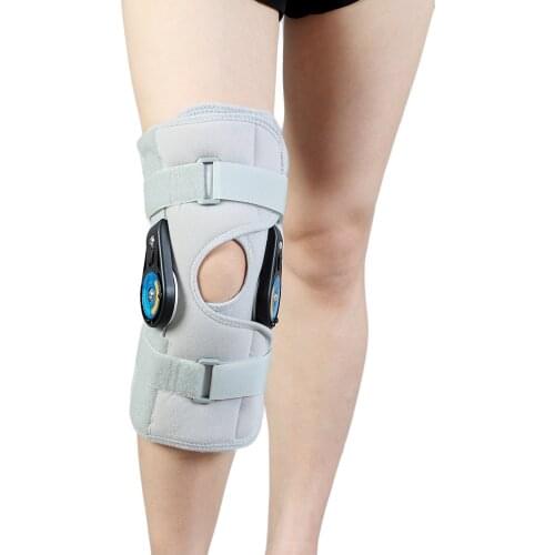HKJD ROM Patella Knee Braces Support Pad Orthosis Belt Hinged Adjustable Short Knee joint lateral stability Pain Release