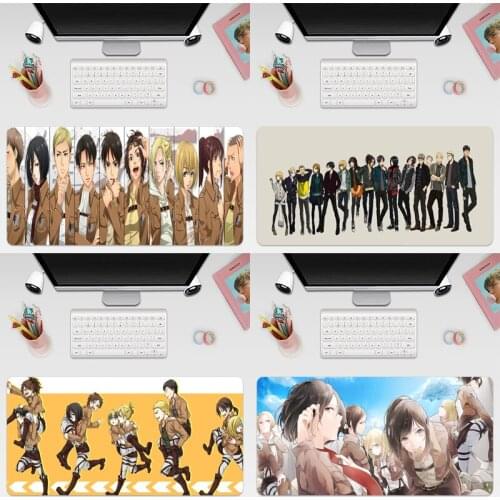 Attack On Titan Gaming Mousepad Large Super Size Game Mouse Pad Mause Mat Rubber For Keyboard Computer