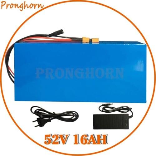 Free Tax Hot Sales 1000W 52V 15AH Lithium Battery 52V 15AH Electric Bicycle battery 51.8V Scooter Battery with 58.8V 2A Charger