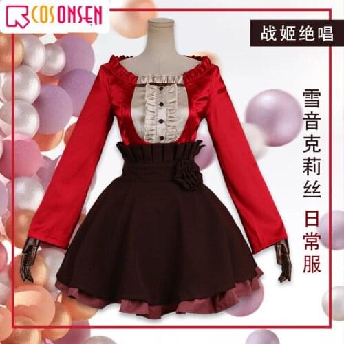 New Arrival Anime Senki Zessho Symphogear Yukine Chris Cosplay Costume Fashion Daydress Female Role Play Clothing