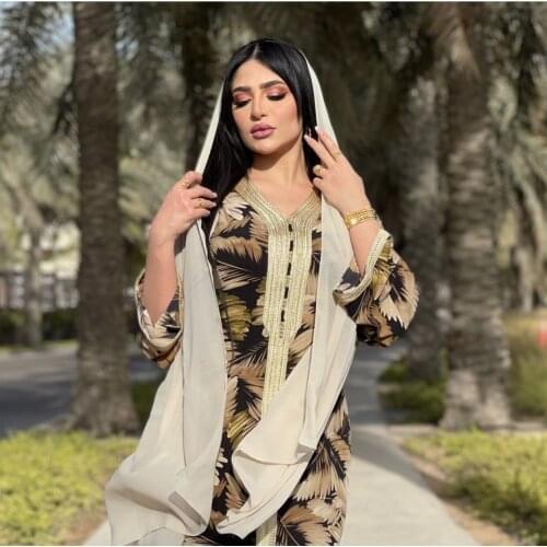 New Eid Kaftan Abaya Dubai Turkey Muslim Fashion Hijab Dress America Islam Clothing Abayas For Women De Moda Musulmana Robe