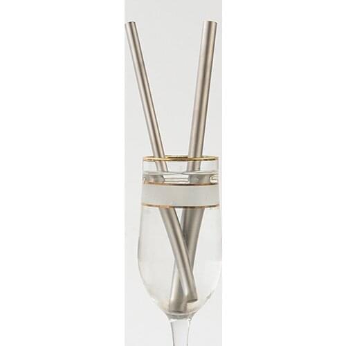 Outdoor Portable Drink Straw Titanium Tableware Hiking Travel Milk Tea Stirrer Bar Titanium Alloy Straws