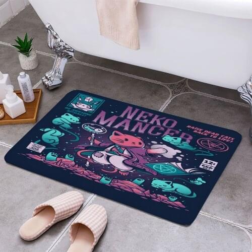 NEKOMANCER 3D Print Doormats Rectangle Non-Slip DoorMat Bedroom Kitchen Entrance Print Door rugs Dropshipping