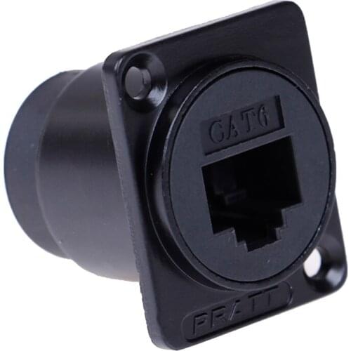 RJ45 D-type Module Socket Female Signal Connector Cat6 Panel Mount Network