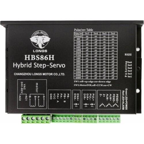 EU SHIP HBS86H Closed Loop SERVO DRIVER 20-80VAC or 36-110VDC, 8.2APeak nema23 nema34 2 Phase for CNC router