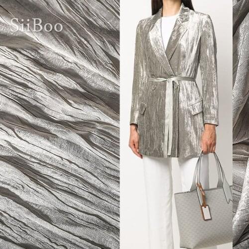 Siiboo dense crushed drappery cotton blend thick chiffon fabric for women dress suits luxurious and designer style sp6354